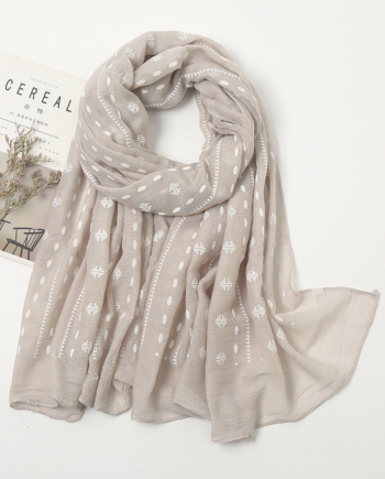 Sand Shade Printed Cotton Style Scarf